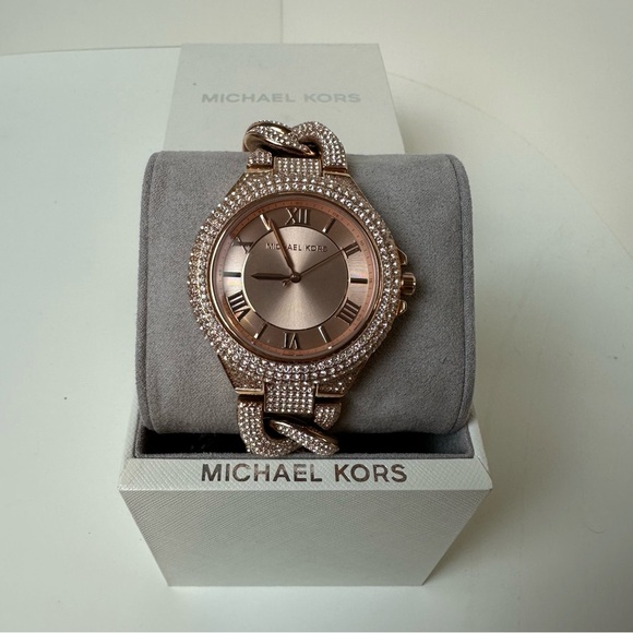 Michael Kors MK3820/1 gold and rose gold crystal watches - Picture 2 of 12
